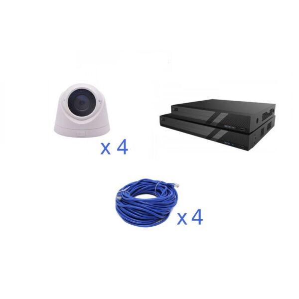 Комплект IP купольных камер 4 шт. 2MP и регистратор RF-LINK