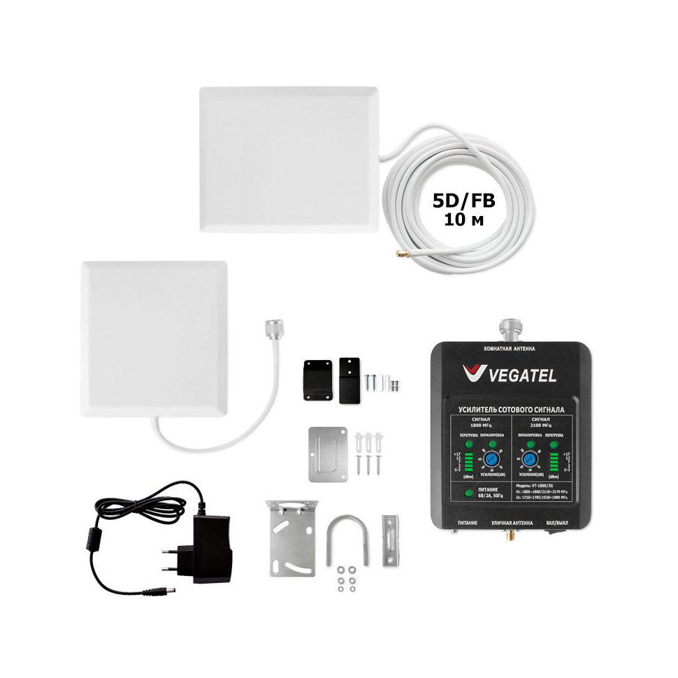 Комплект усиления сотовой связи Vegatel VT-900E/3G-kit (LED) - купить недорого с доставкой в Москве