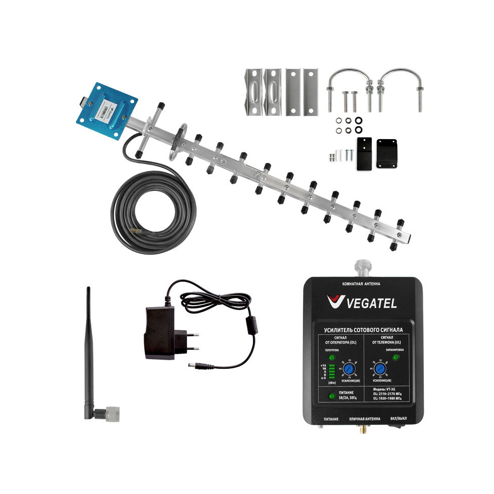Комплект усиления сотовой связи Vegatel VT-3G-kit (LED) - купить недорого с доставкой в Москве