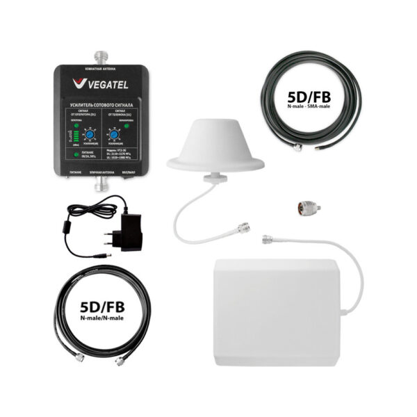 Комплект усиления сотовой связи Vegatel VT3-900L-kit (дом, LED) - купить недорого с доставкой в Москве 8