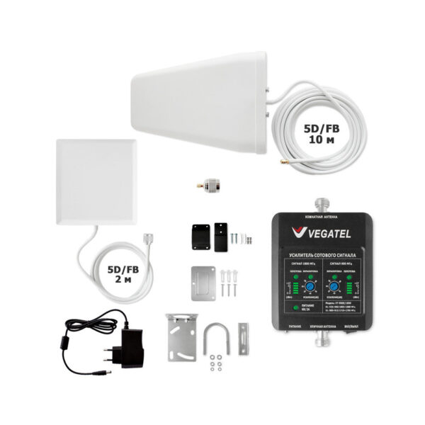 Комплект усиления сотовой связи Vegatel VT1-900E-kit (дом, LED) - купить недорого с доставкой в Москве 8
