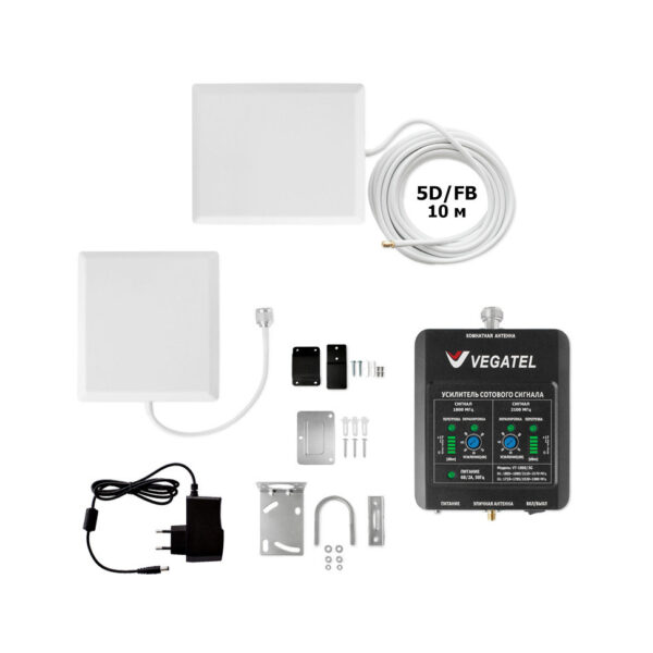 Комплект усиления сотовой связи Vegatel VT-3G-kit (дом, LED) - купить недорого с доставкой в Москве 8