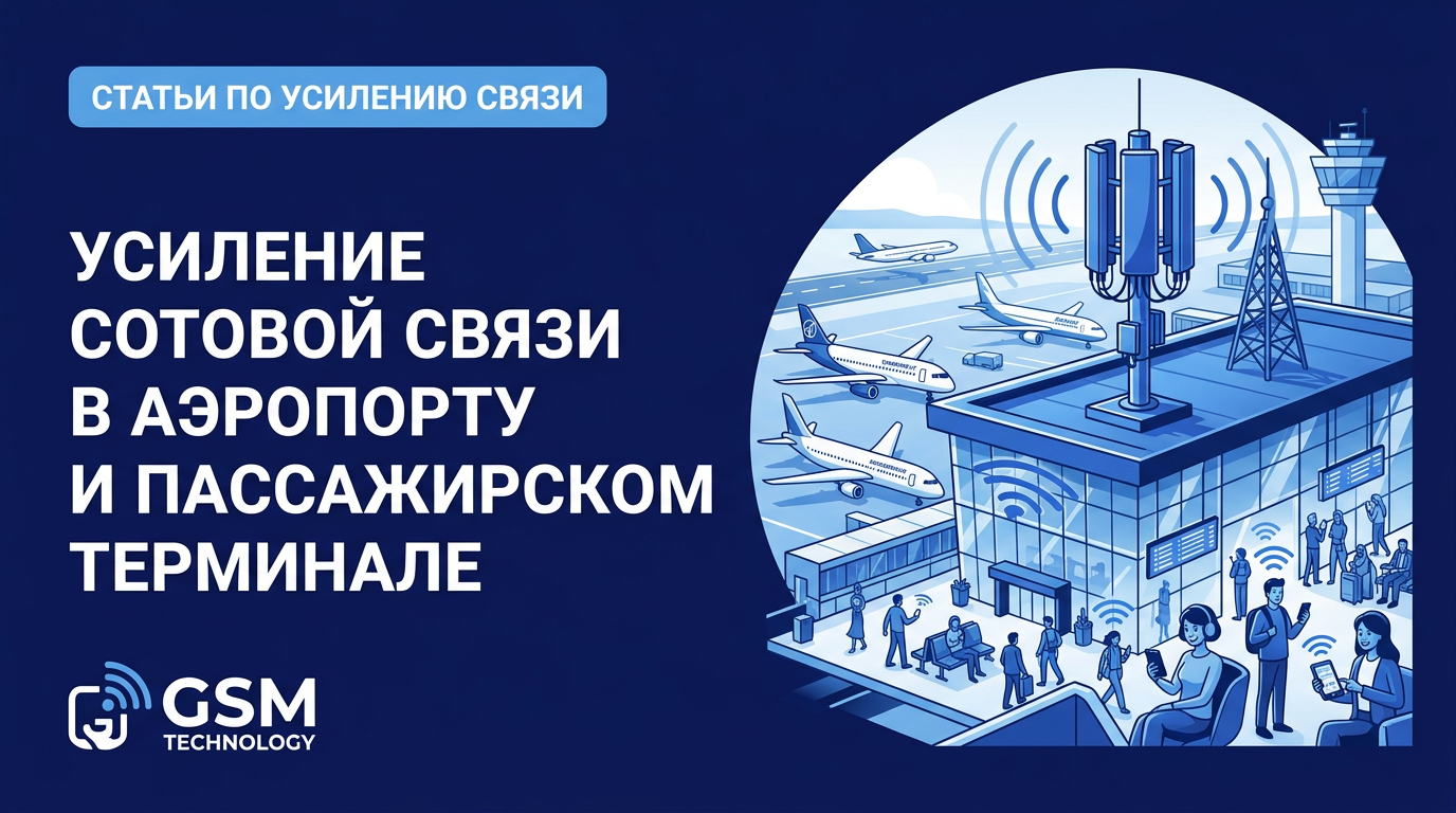 Усиление сотовой связи в аэропорту и пассажирском терминале