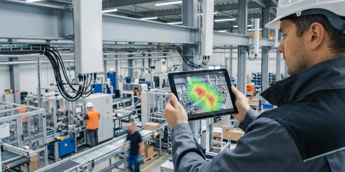 Радиозамер в производственном цехе