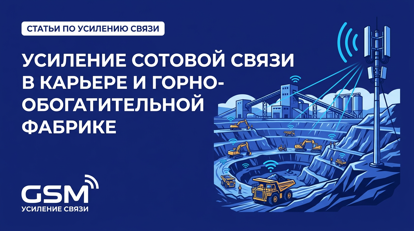 Усиление сотовой связи в карьере и на горно-обогатительной фабрике
