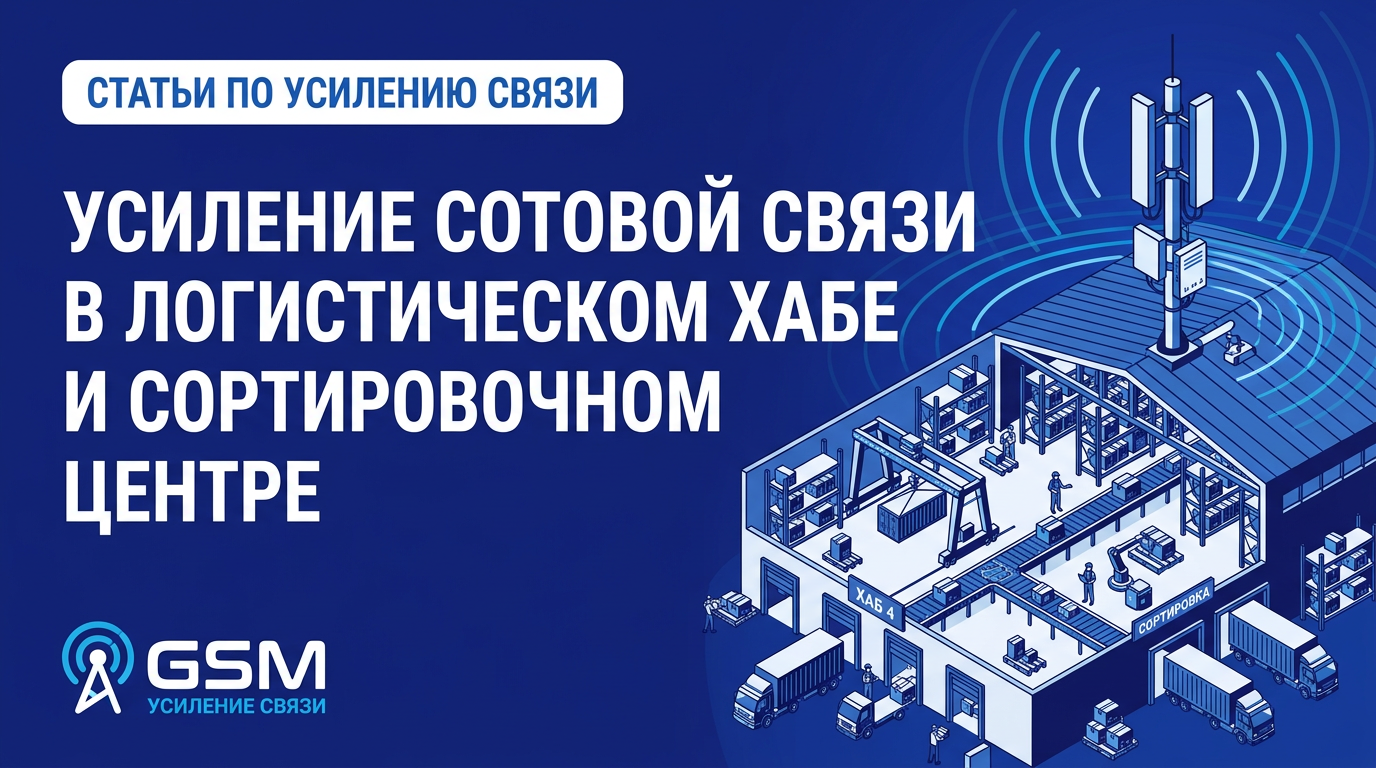 Усиление сотовой связи в логистическом хабе и сортировочном центре