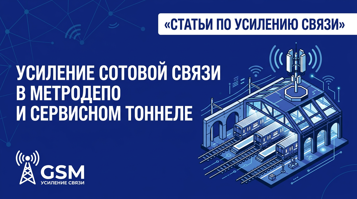 Усиление сотовой связи в метродепо и сервисном тоннеле