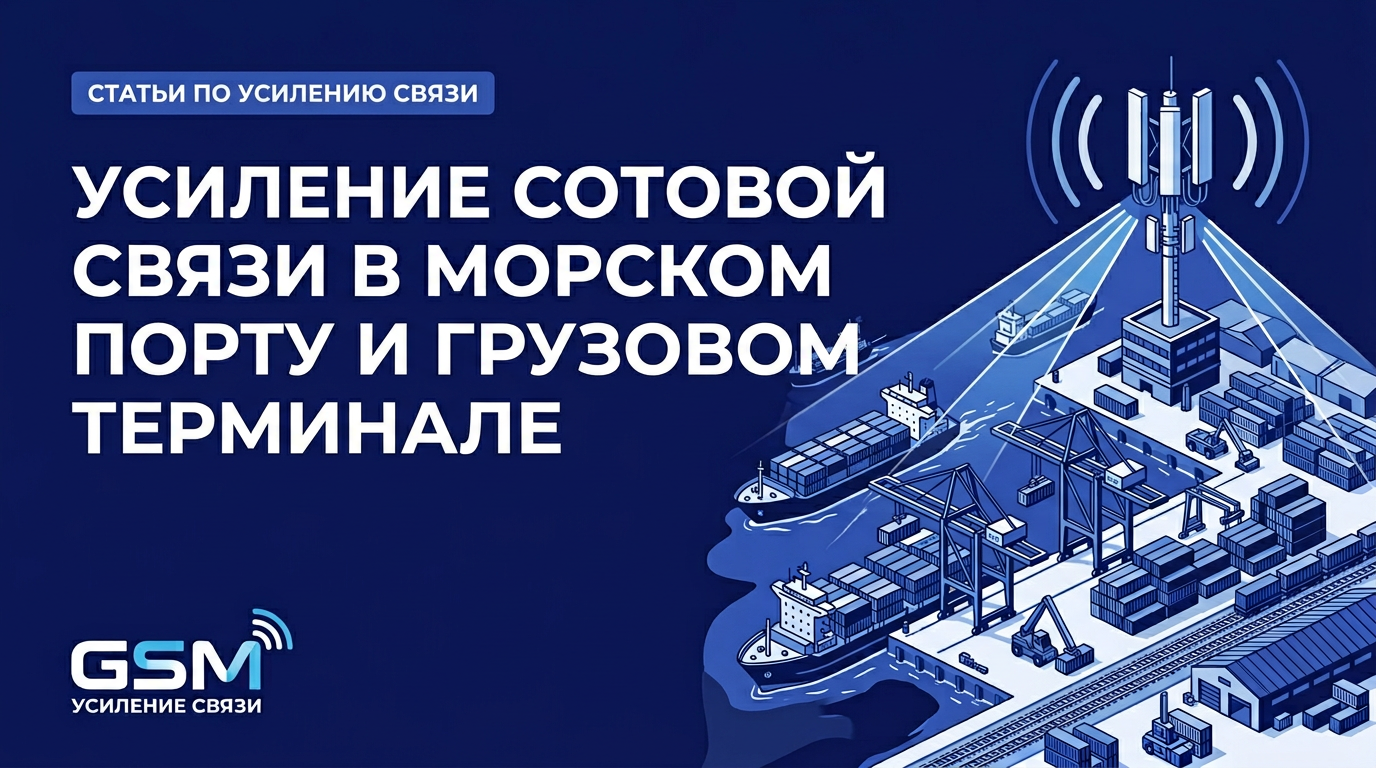 Усиление сотовой связи в морском порту и грузовом терминале